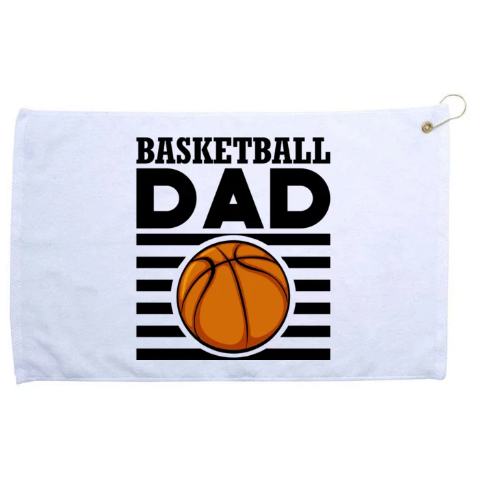 Basketball Dad Vintage Retro Line Grommeted Golf Towel