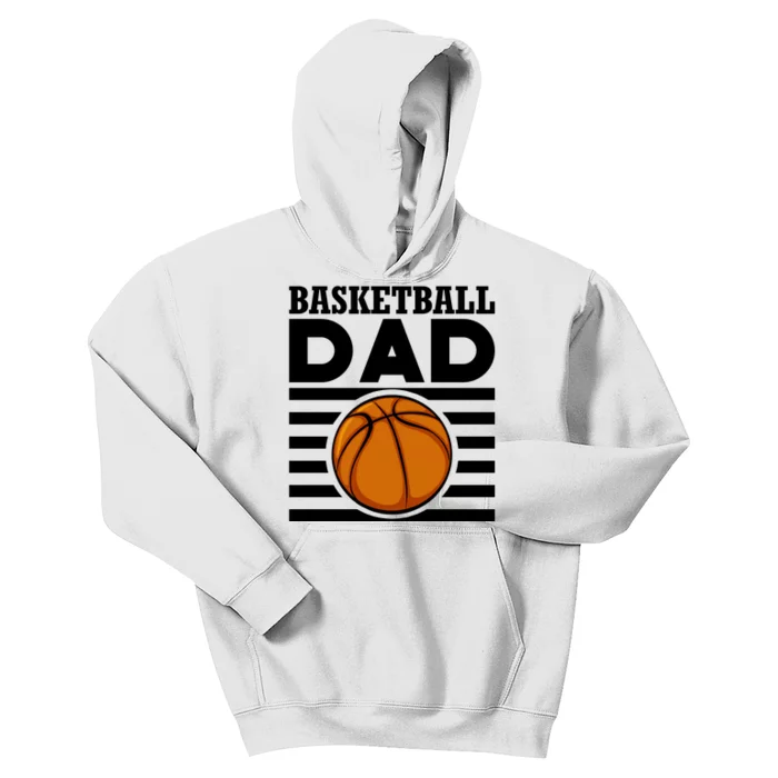 Basketball Dad Vintage Retro Line Kids Hoodie