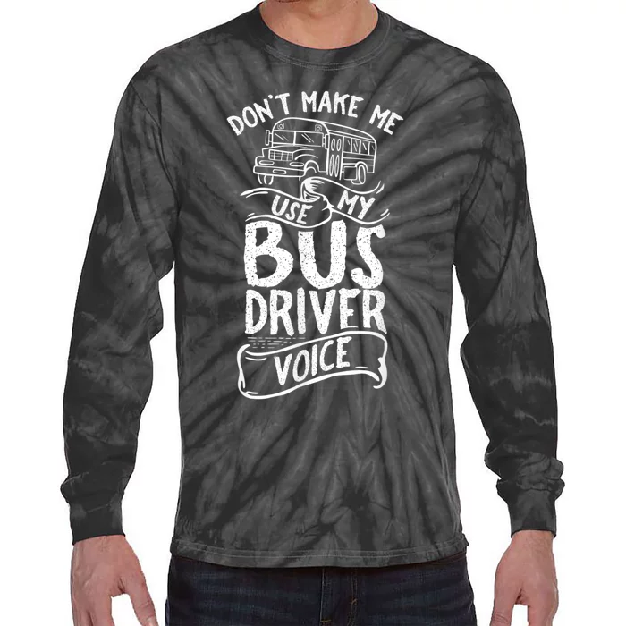 Bus Driver Voice Job Operator Busman Driving Tie-Dye Long Sleeve Shirt