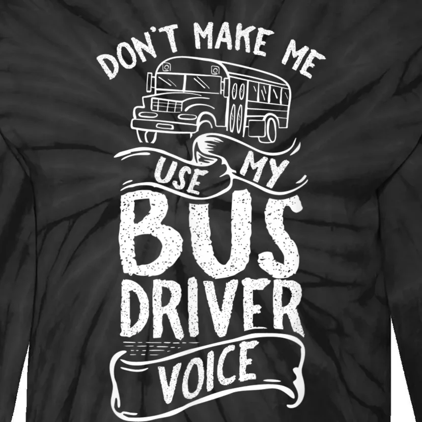 Bus Driver Voice Job Operator Busman Driving Tie-Dye Long Sleeve Shirt