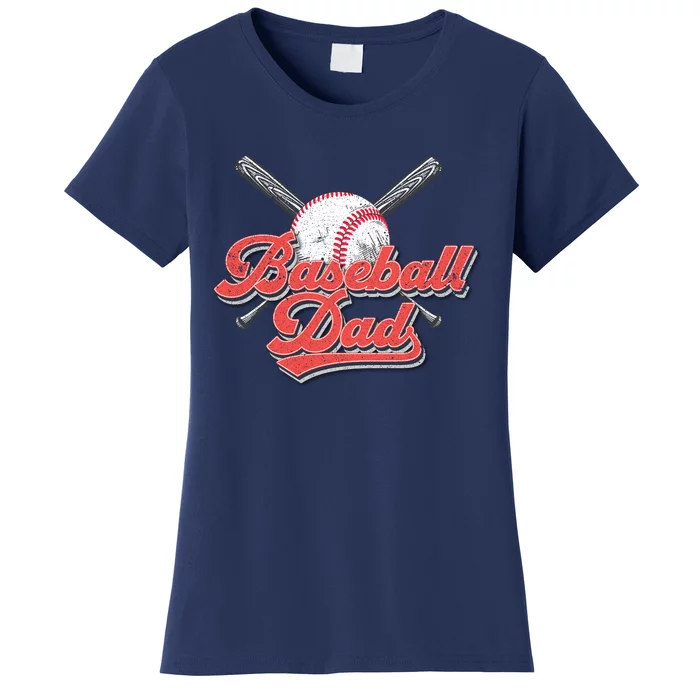 Baseball Dad Vintage Baseball For Dad Women's T-Shirt