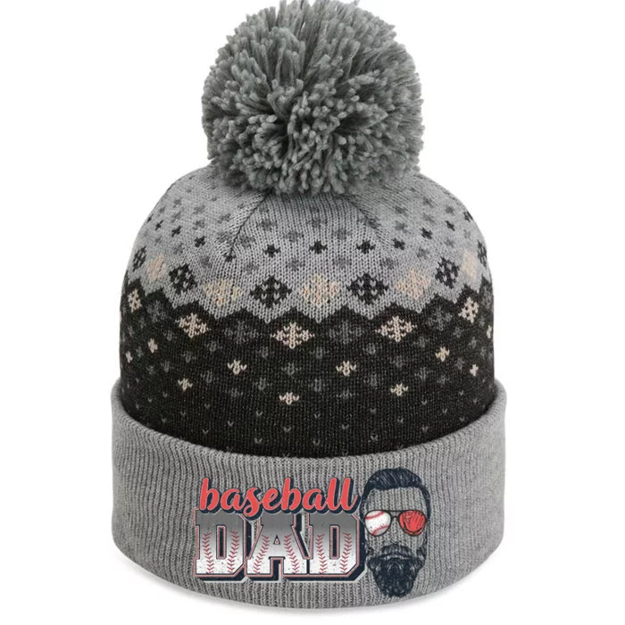 Baseball Dad Vintage Baseball For Dad The Baniff Cuffed Pom Beanie