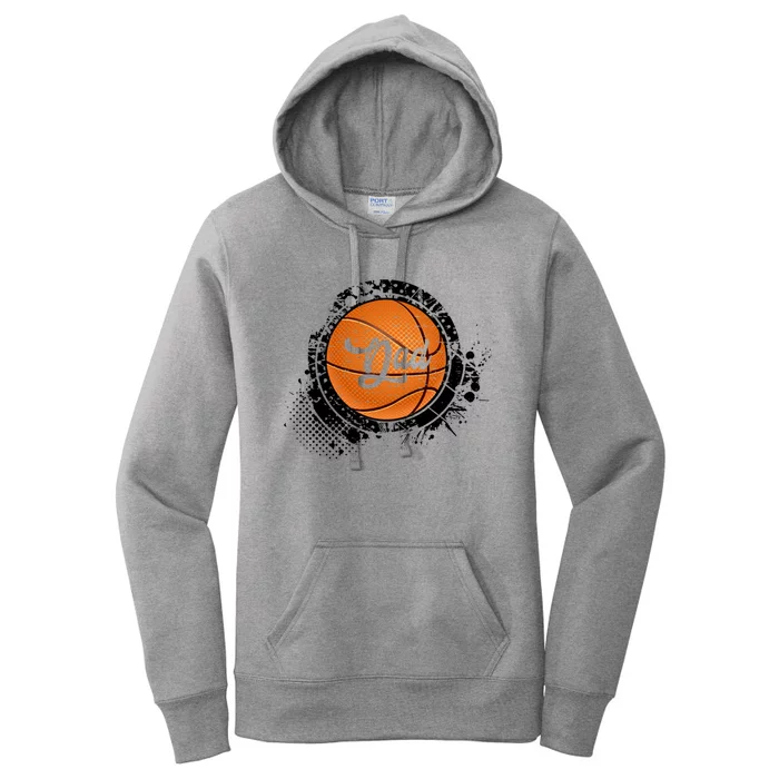 Basketball Dad Vintage Basketball Family Matching Cute Gift Women's Pullover Hoodie