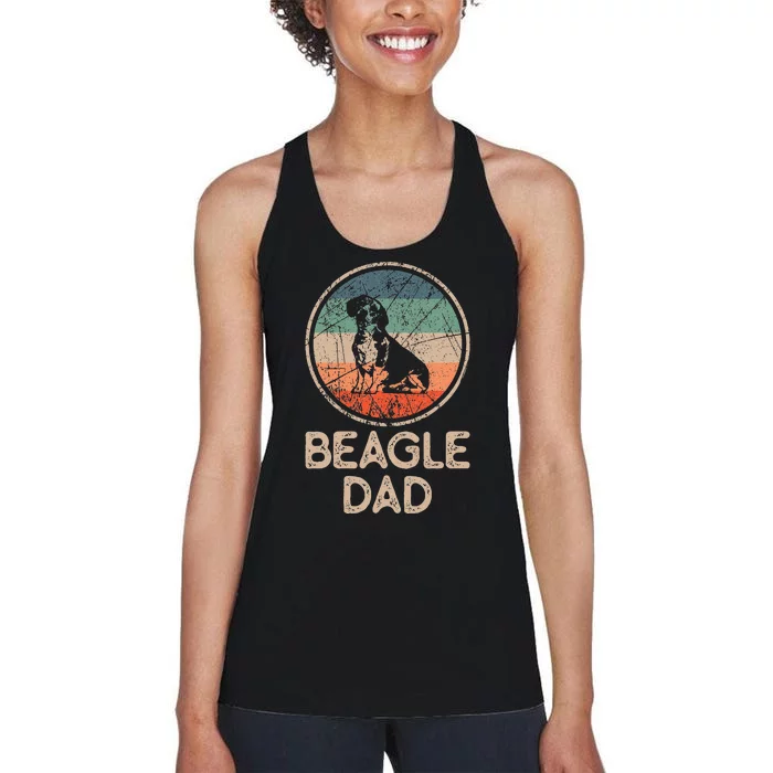 Beagle Dog - Vintage Beagle Dad Women's Racerback Tank