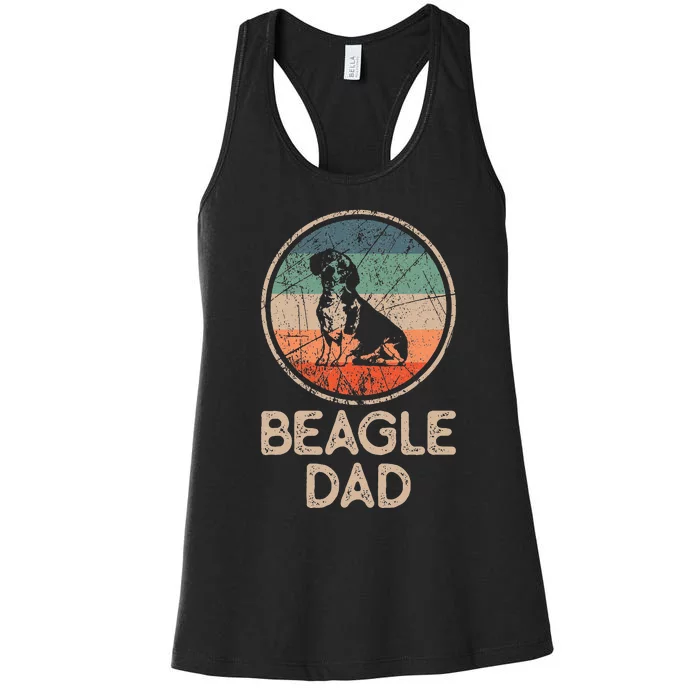 Beagle Dog - Vintage Beagle Dad Women's Racerback Tank