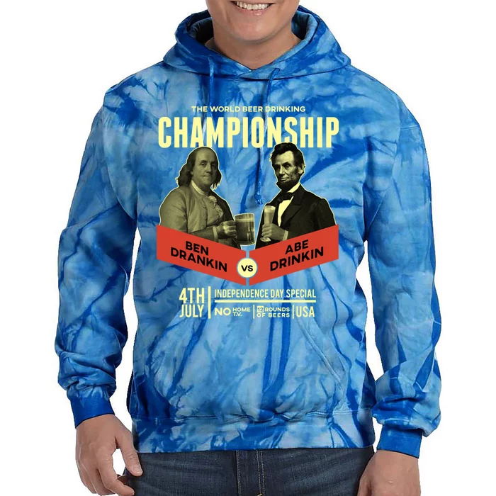 Ben Drankin Vs Abe In Poster 4th Of July Meaningful Gift Tie Dye Hoodie