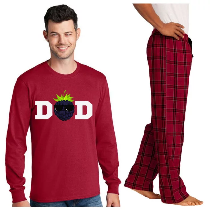 Blackberry Dad Vegan Blackberry Lover Birthday Long Sleeve Pajama Set