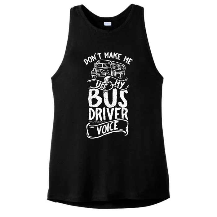 Bus Driver Voice Job Operator Busman Driving Ladies Tri-Blend Wicking Tank