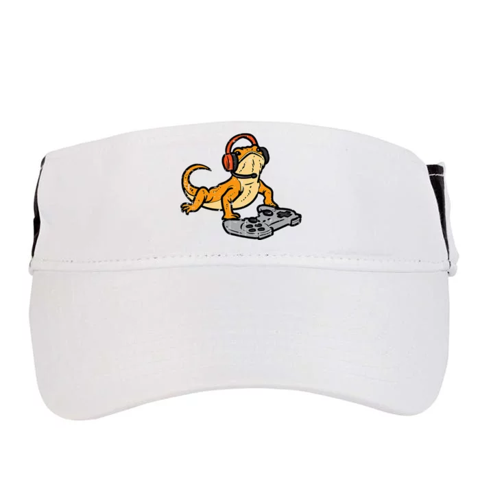 Bearded Dragon Video Gaming Funny Gamer Animal Adult Drive Performance Visor