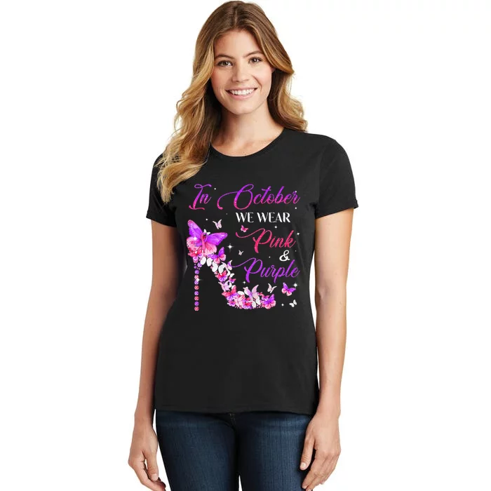 Butterfly Domestic Violence & Breast Cancer Awareness Women's T-Shirt