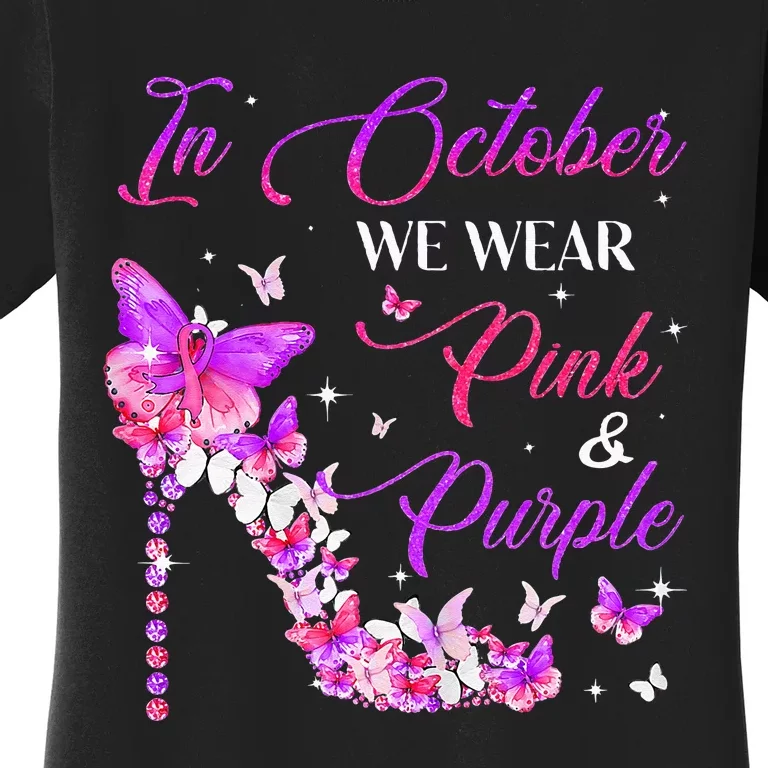 Butterfly Domestic Violence & Breast Cancer Awareness Women's T-Shirt