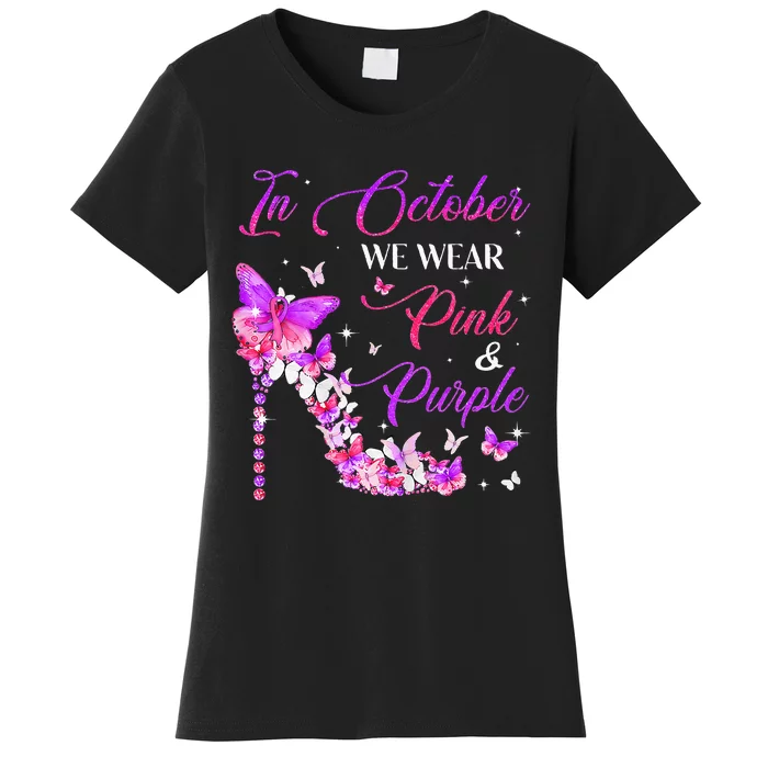 Butterfly Domestic Violence & Breast Cancer Awareness Women's T-Shirt