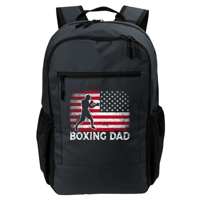 Boxing Dad Vintage American Flag Retro Fathers Day Gift Daily Commute Backpack