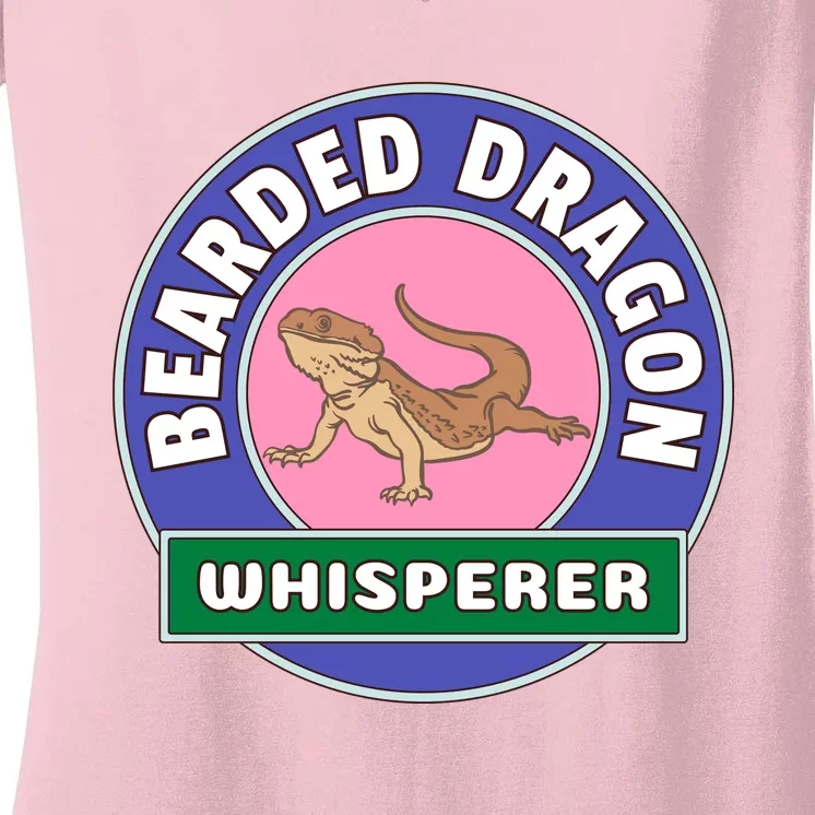 Bearded Dragon Whisperer Women's V-Neck T-Shirt