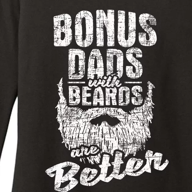 Bonus Dads With Beards Fatherhood Stepdad Stepfather Uncle Womens CVC Long Sleeve Shirt