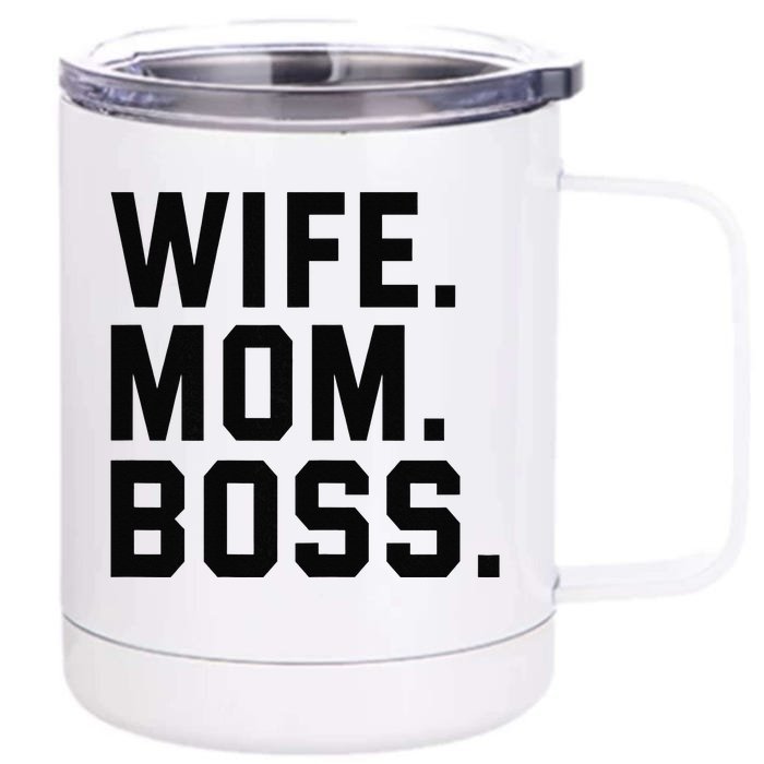 Boss Day Wife Mom Boss Mama Mother's Day Birthday Front & Back 12oz Stainless Steel Tumbler Cup