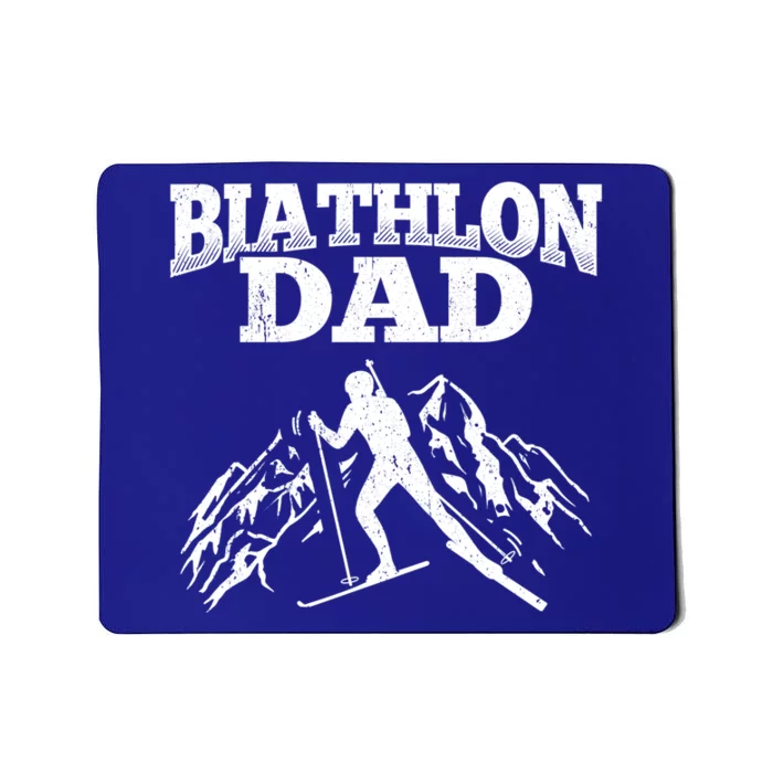 Biathlon Dad Winter Sports Snow Biathlete Cross Country Ski Gift Mousepad