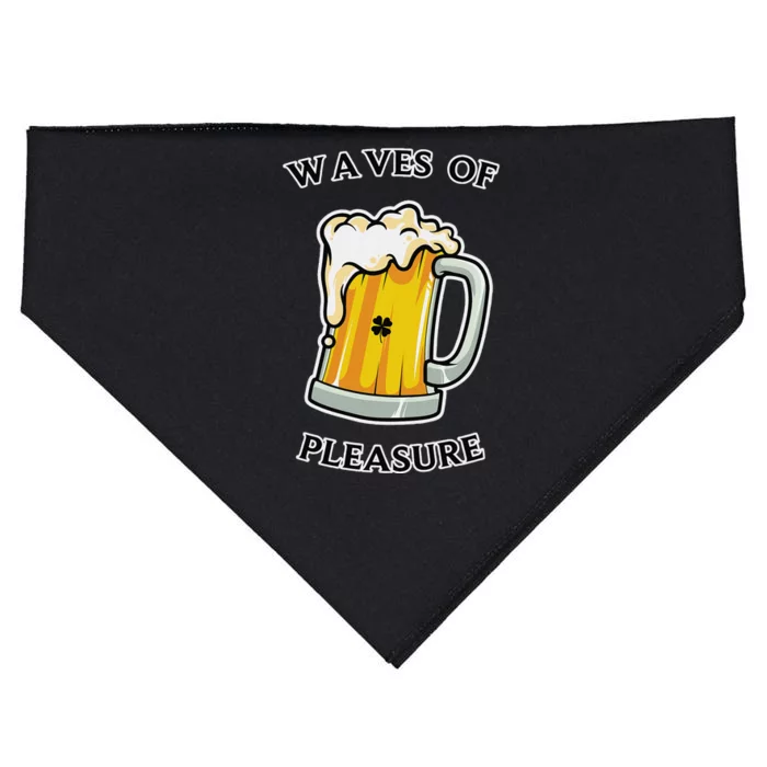 Beer Drinker Waves Of Pleasure Irish Beer USA-Made Doggie Bandana