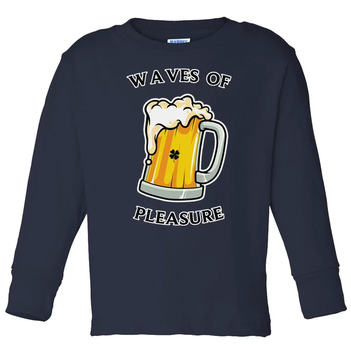 Beer Drinker Waves Of Pleasure Irish Beer Toddler Long Sleeve Shirt