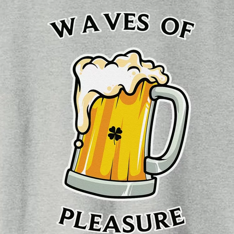 Beer Drinker Waves Of Pleasure Irish Beer Women's Crop Top Tee