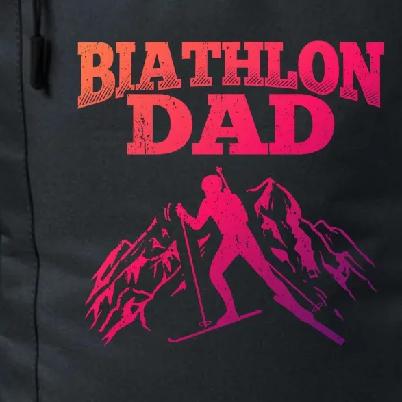 Biathlon Dad Winter Sports Snow Biathlete Cross Country Ski Gift Daily Commute Backpack