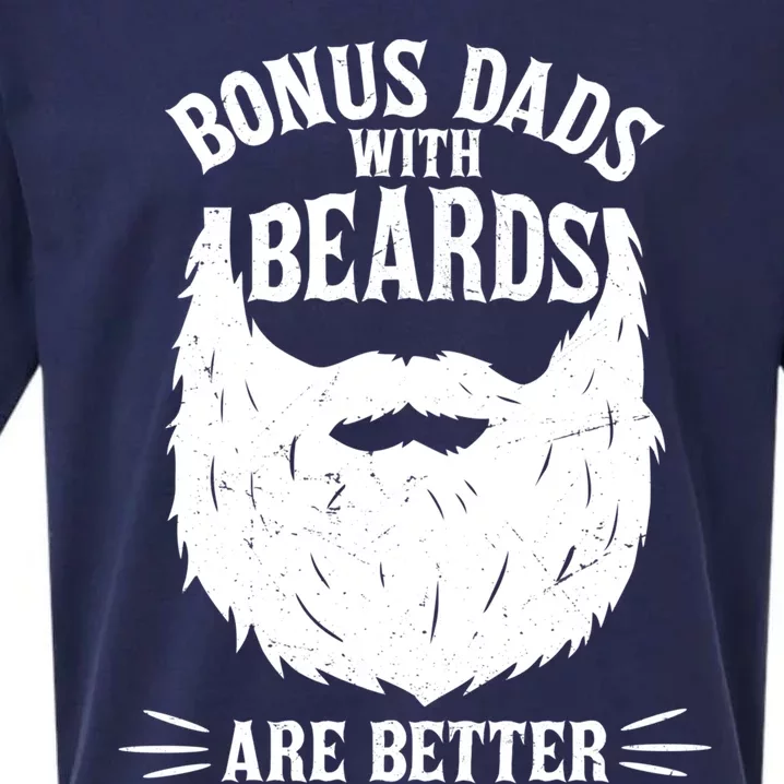 Bonus Dads With Beards Are Better Funny Bonus Dad Funny Gift Sueded Cloud Jersey T-Shirt