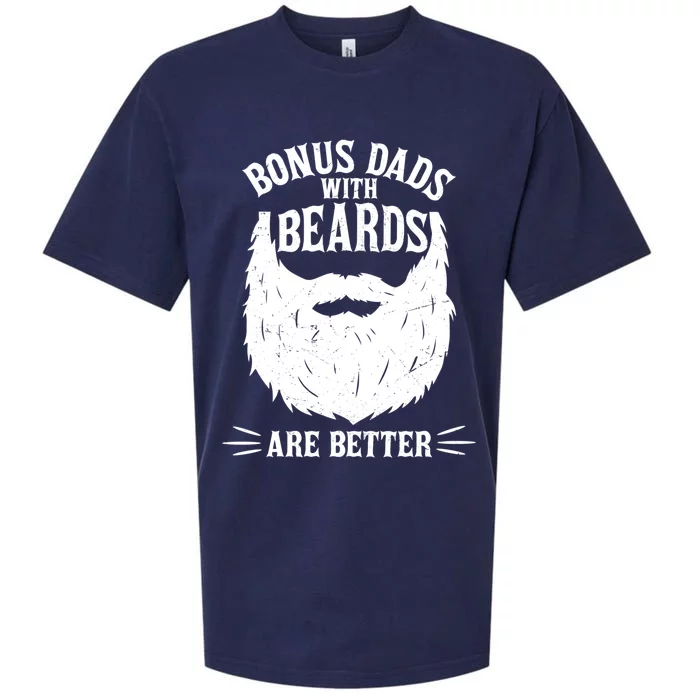 Bonus Dads With Beards Are Better Funny Bonus Dad Funny Gift Sueded Cloud Jersey T-Shirt