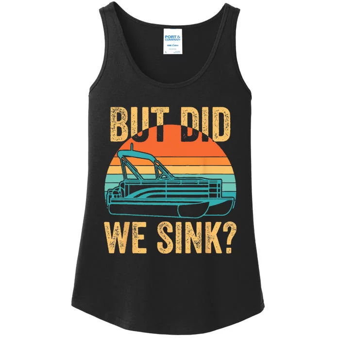 But Did We Sink Funny Pontoon Boat Captain Boating Ladies Essential Tank