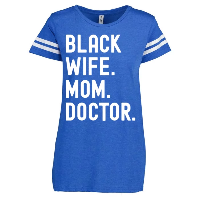 Black Doctor Wife Mom African American Physician Gift Enza Ladies Jersey Football T-Shirt