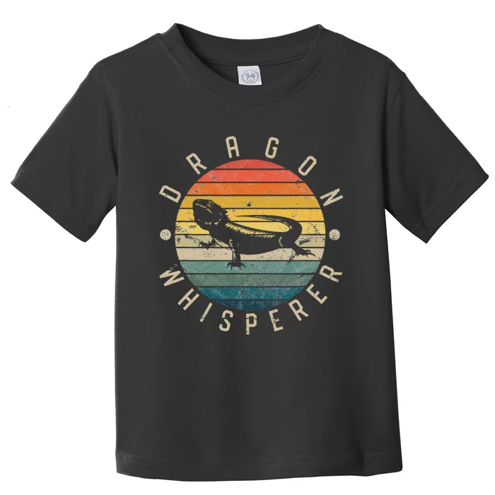 Bearded Dragon Whisperer Vintage Lizard Reptile Lover Toddler T-Shirt