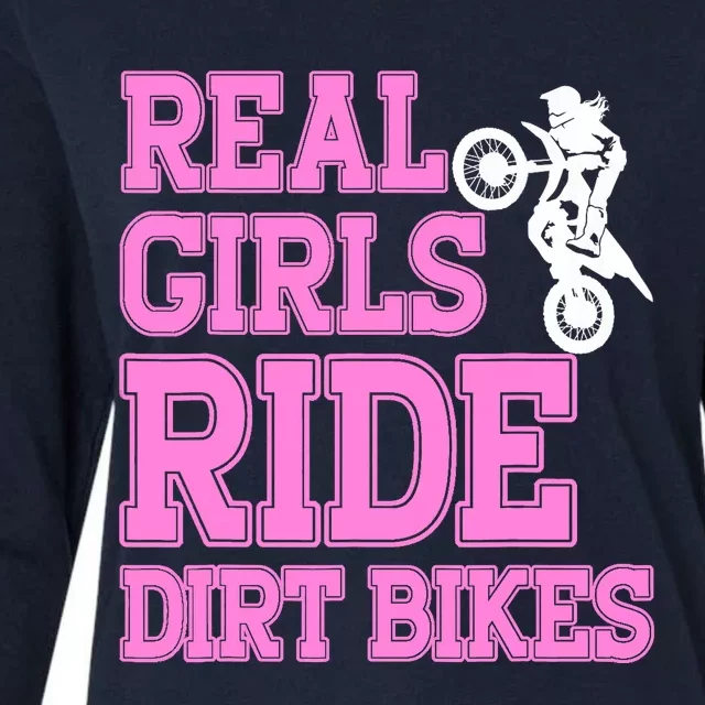 Braap Design Wo Motorcycle Motocross Girl Dirt Bike Womens Cotton Relaxed Long Sleeve T-Shirt