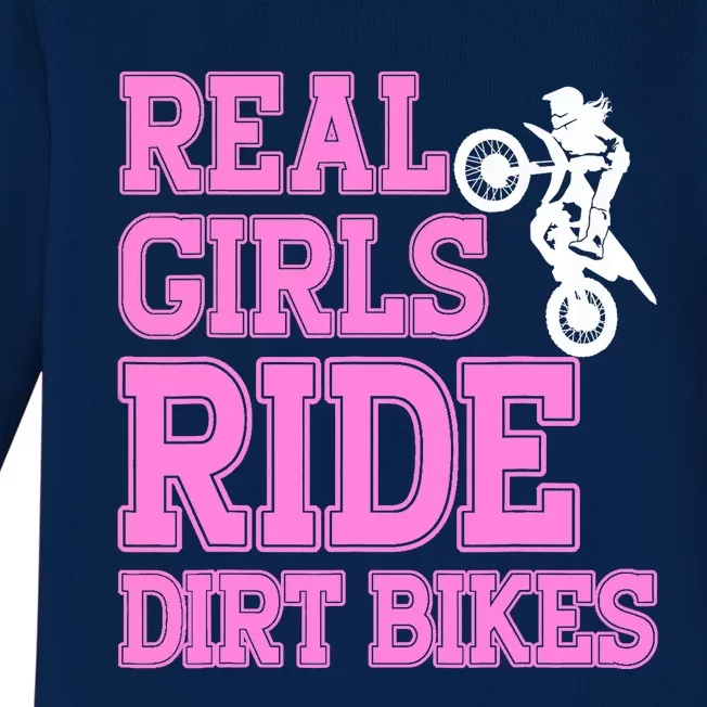 Braap Design Wo Motorcycle Motocross Girl Dirt Bike Baby Long Sleeve Bodysuit