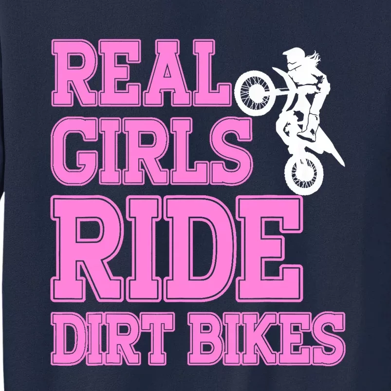 Braap Design Wo Motorcycle Motocross Girl Dirt Bike Tall Sweatshirt