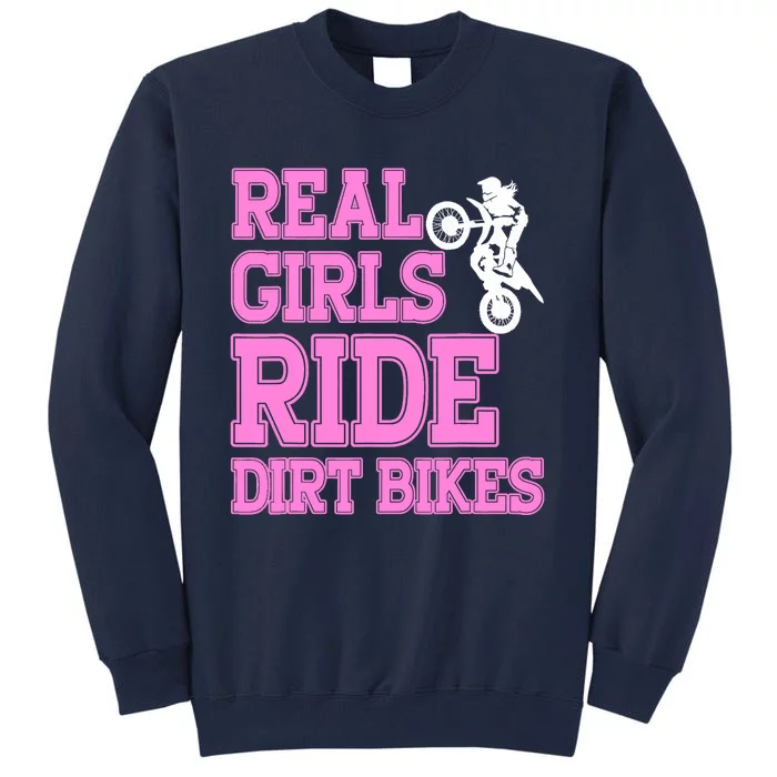 Braap Design Wo Motorcycle Motocross Girl Dirt Bike Tall Sweatshirt