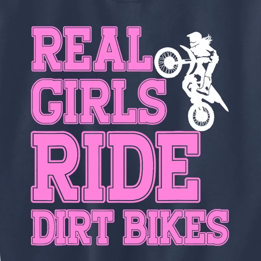 Braap Design Wo Motorcycle Motocross Girl Dirt Bike Kids Sweatshirt