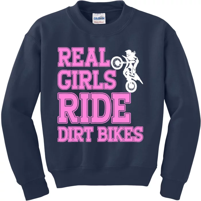 Braap Design Wo Motorcycle Motocross Girl Dirt Bike Kids Sweatshirt