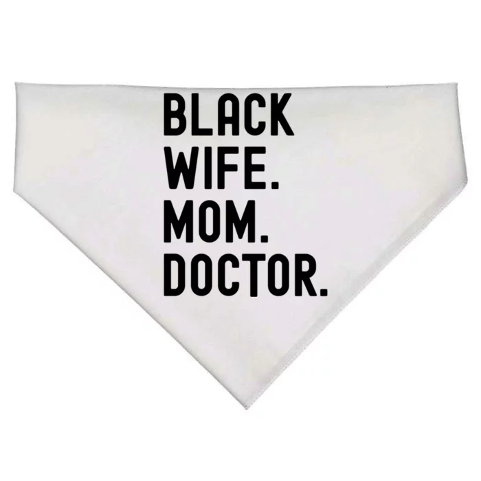 Black Doctor Wife Mom African American Physician Gift USA-Made Doggie Bandana