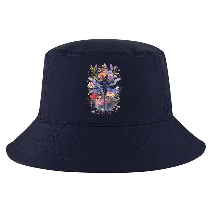 Beautiful Dragonfly Watercolor Art Insect Lover Earth Day Cool Comfort Performance Bucket Hat