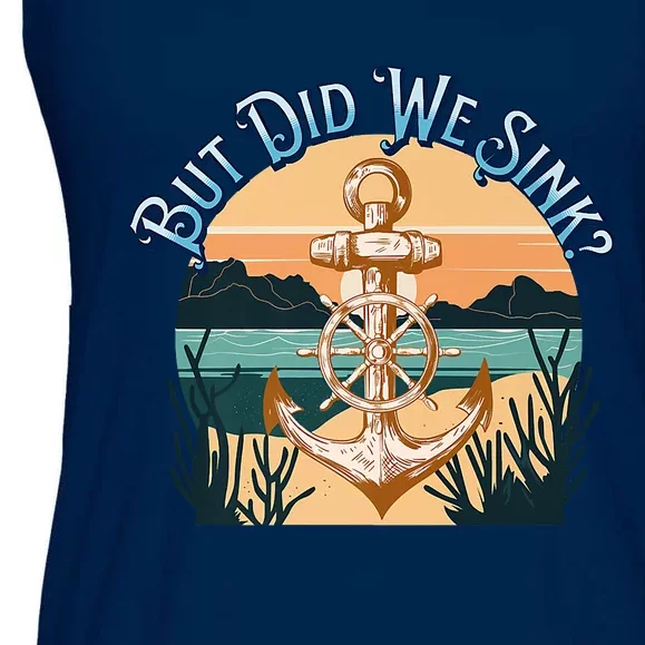 But Did We Sink Funny Sailing Boat Premium Ladies Essential Flowy Tank