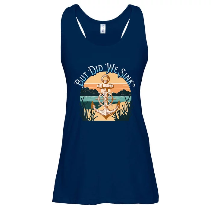 But Did We Sink Funny Sailing Boat Premium Ladies Essential Flowy Tank