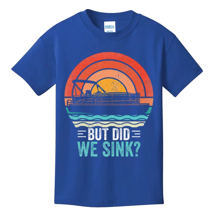 But Did We Sink Pontoon Funny Captain Boating Kids T-Shirt