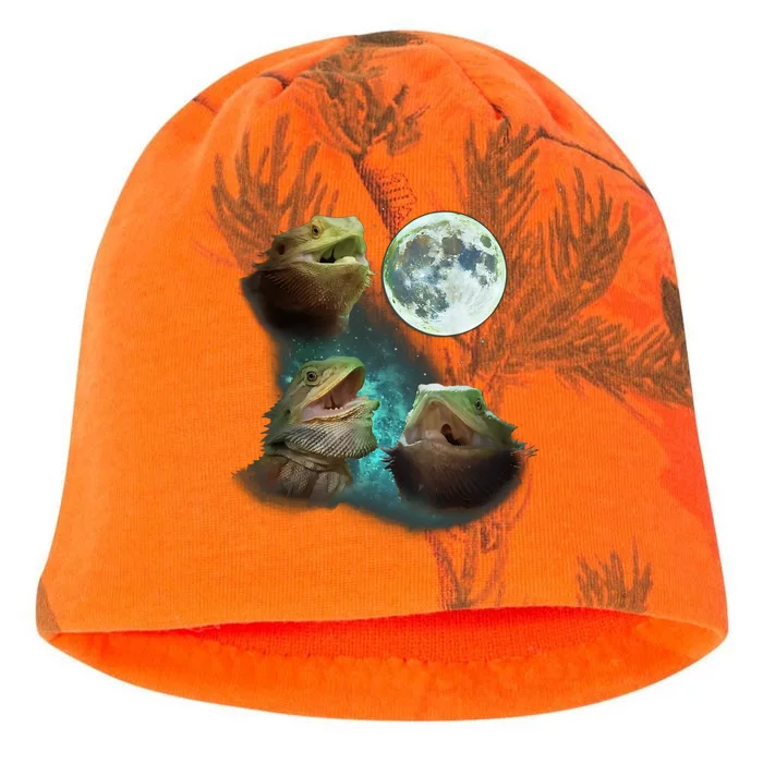 Bearded Dragons Wolfs Wolves Howl At Moon Kati - Camo Knit Beanie