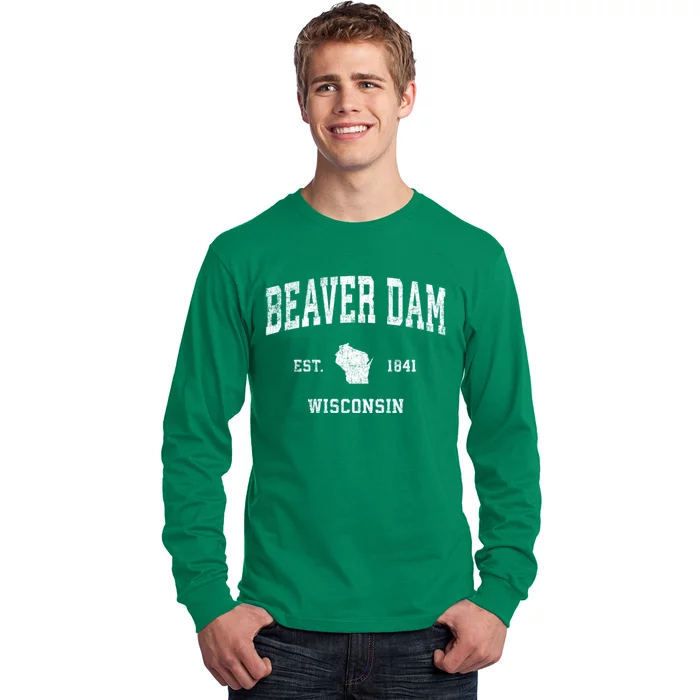 Beaver Dam Wisconsin Wi Vintage Sports Long Sleeve Shirt