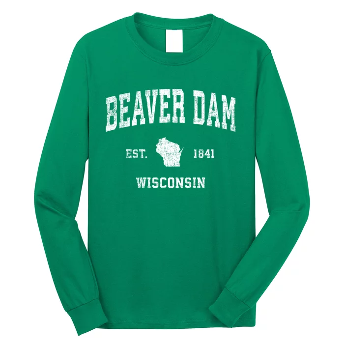 Beaver Dam Wisconsin Wi Vintage Sports Long Sleeve Shirt