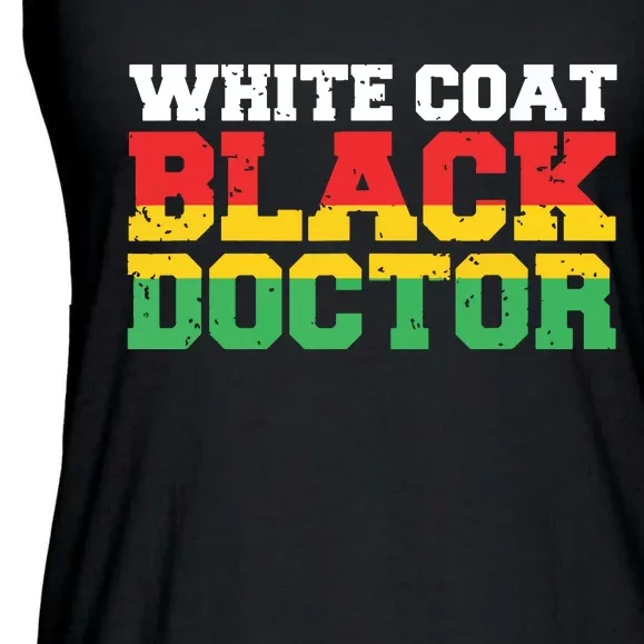 Black Doctor White Coat African Doctor Black Pride Gift Ladies Essential Flowy Tank