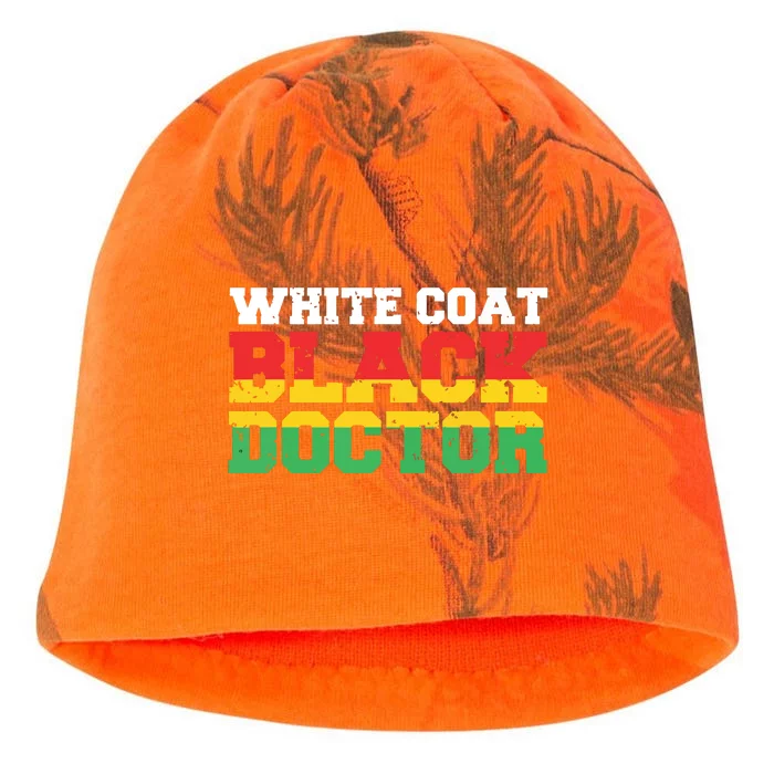 Black Doctor White Coat African Doctor Black Pride Gift Kati - Camo Knit Beanie