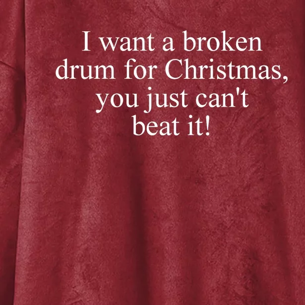 Broken Drum Xmas Dad Jokes Funny Dad Christmas Hooded Wearable Blanket