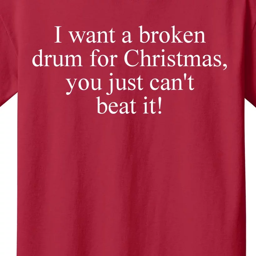 Broken Drum Xmas Dad Jokes Funny Dad Christmas Kids T-Shirt