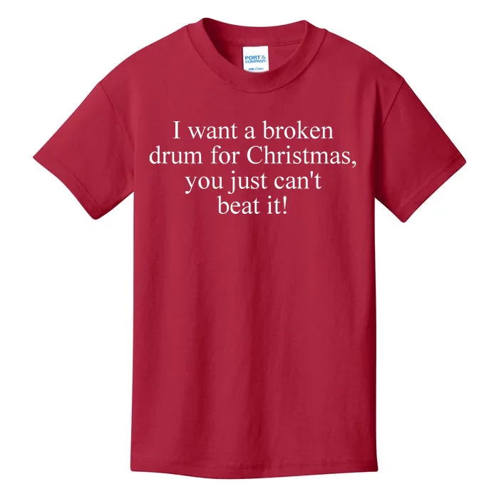 Broken Drum Xmas Dad Jokes Funny Dad Christmas Kids T-Shirt