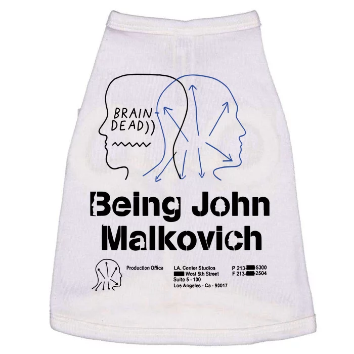 Brain Dead X Being John Malkovich Business Card White Doggie Tank